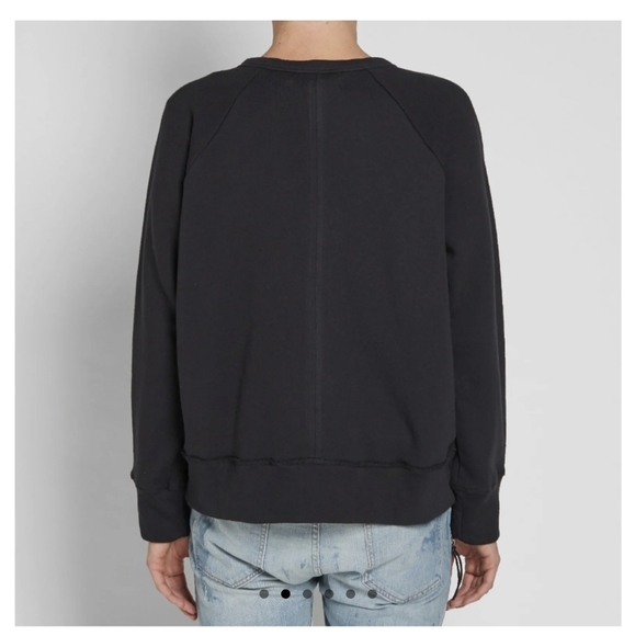 Mr Completely sz XL Reversible Front Crewneck Pullover Sweater Sweatshirt Black - Picture 4 of 14